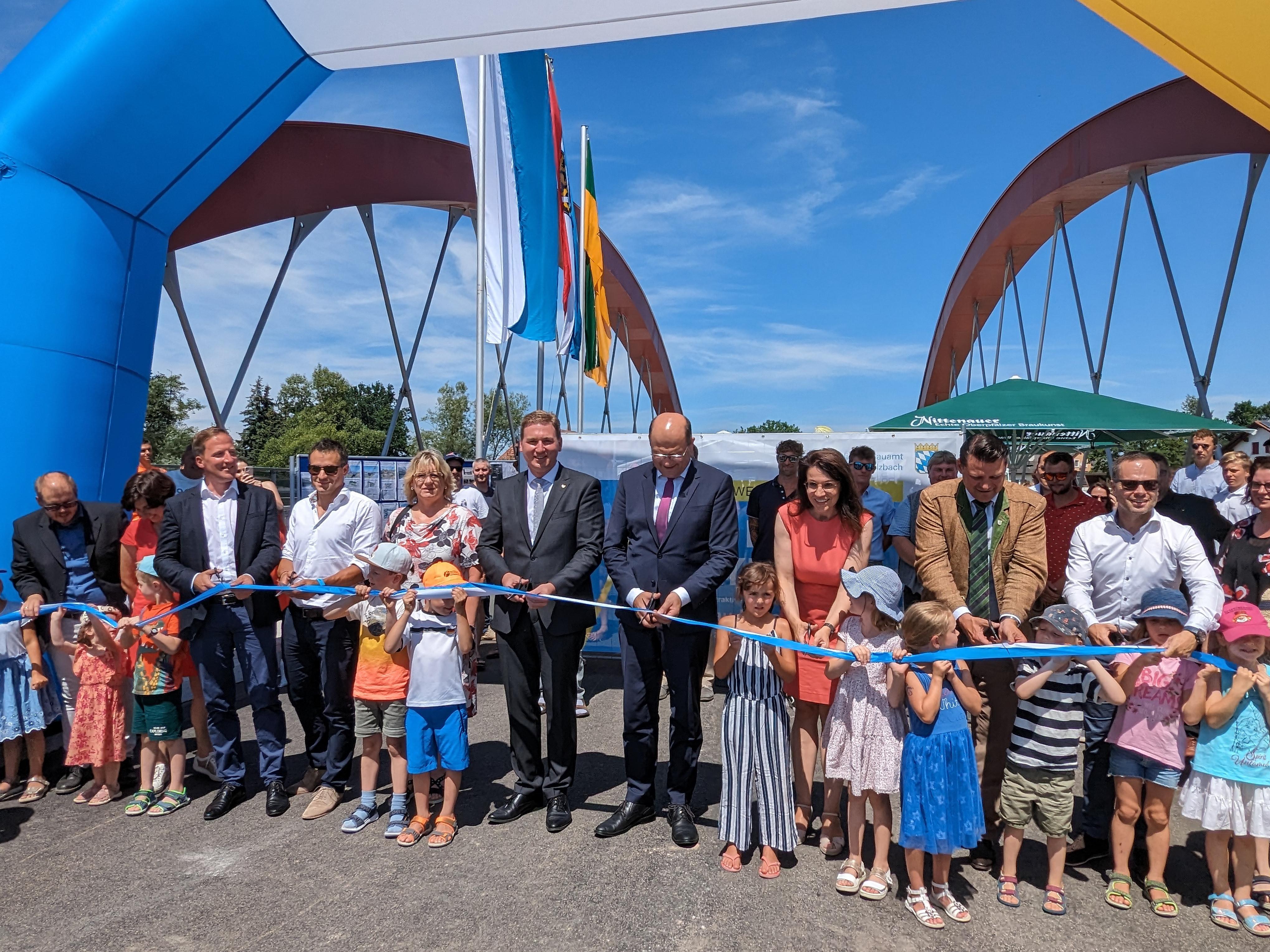 Offizielle Einweihung der Großen Regenbrücke in Nittenau.