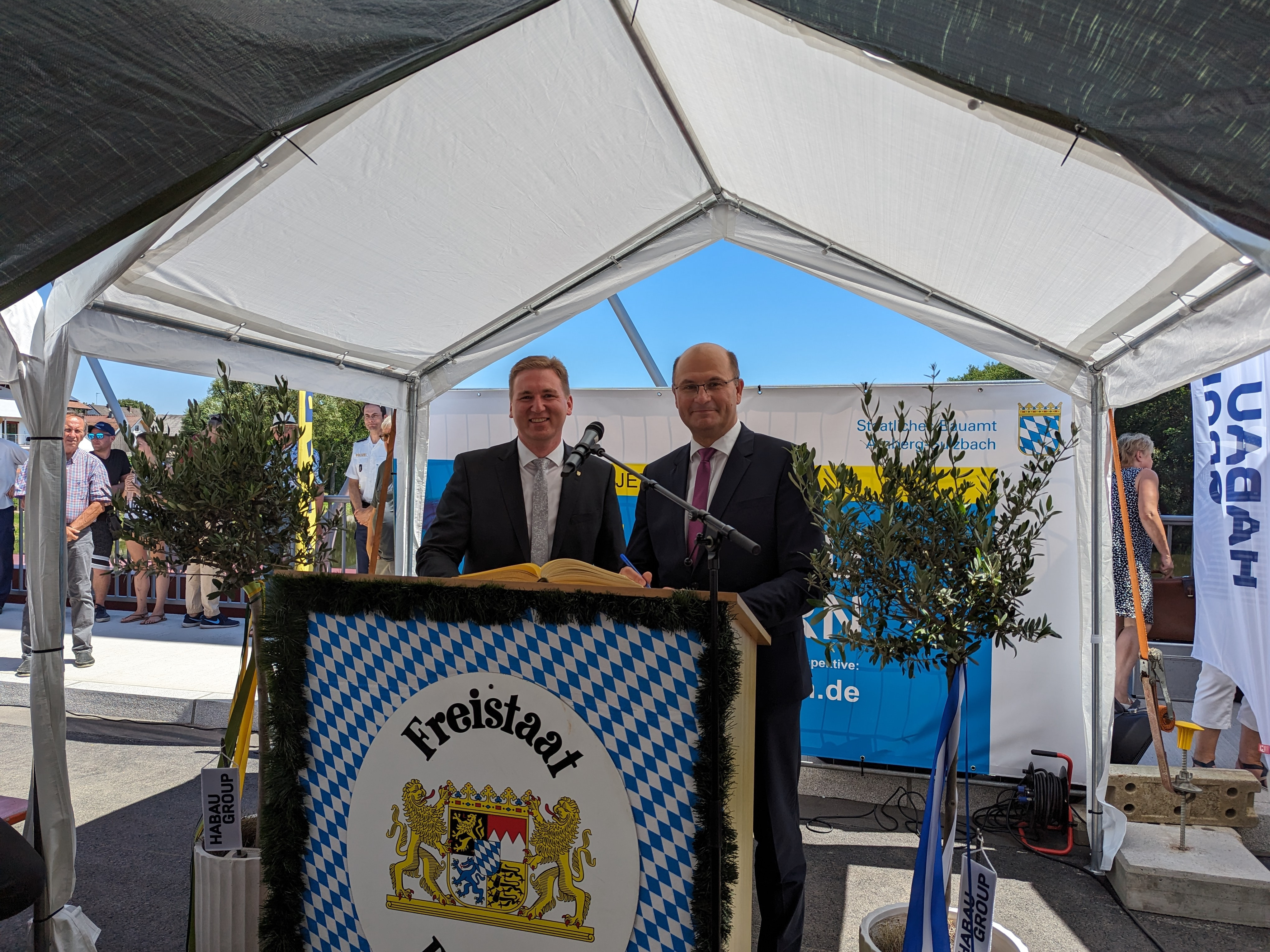 Offizielle Einweihung der Großen Regenbrücke in Nittenau.