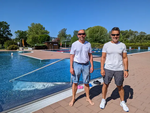 Das Nittenauer Freibadteam: Andreas Hanka und Peter Käsz